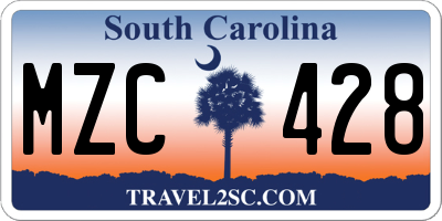 SC license plate MZC428
