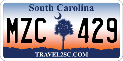 SC license plate MZC429