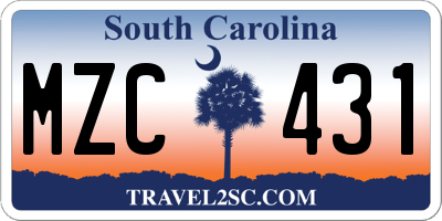 SC license plate MZC431