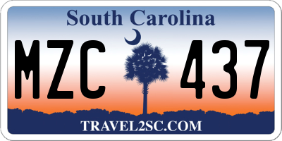 SC license plate MZC437