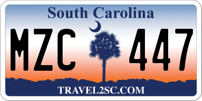 SC license plate MZC447