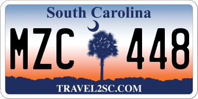 SC license plate MZC448