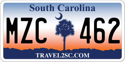 SC license plate MZC462