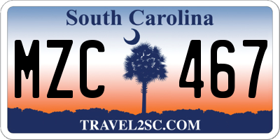 SC license plate MZC467