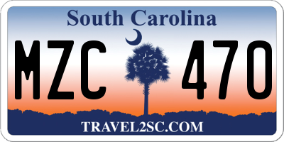 SC license plate MZC470