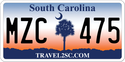 SC license plate MZC475