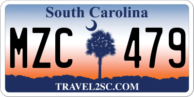 SC license plate MZC479