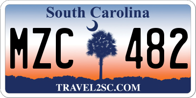 SC license plate MZC482