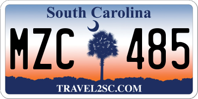 SC license plate MZC485
