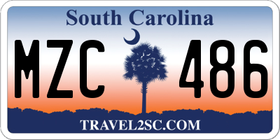 SC license plate MZC486