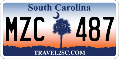 SC license plate MZC487