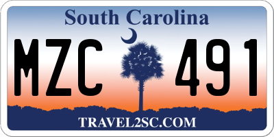 SC license plate MZC491