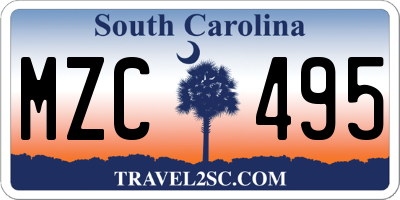 SC license plate MZC495