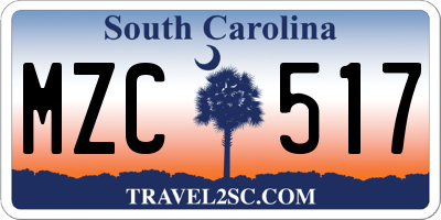 SC license plate MZC517