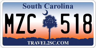SC license plate MZC518