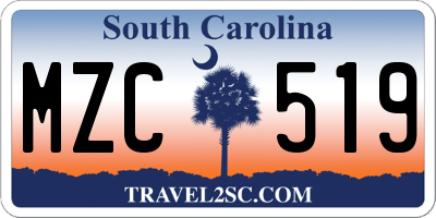 SC license plate MZC519