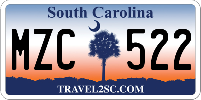 SC license plate MZC522