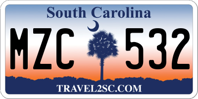 SC license plate MZC532