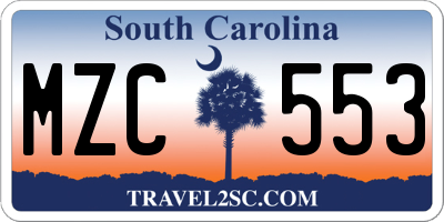 SC license plate MZC553