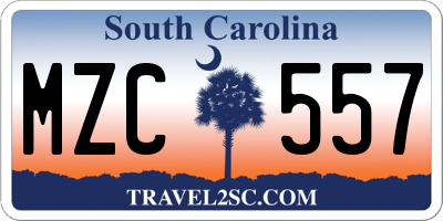 SC license plate MZC557