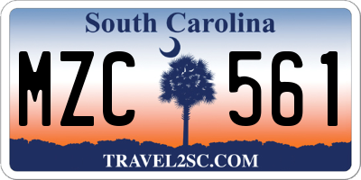 SC license plate MZC561