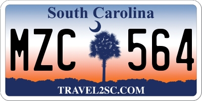 SC license plate MZC564