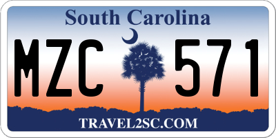 SC license plate MZC571