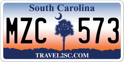 SC license plate MZC573