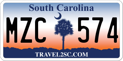 SC license plate MZC574