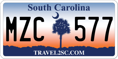 SC license plate MZC577