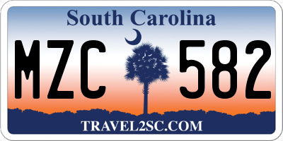 SC license plate MZC582