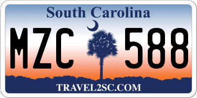 SC license plate MZC588