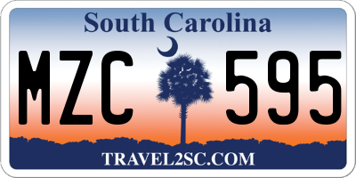 SC license plate MZC595