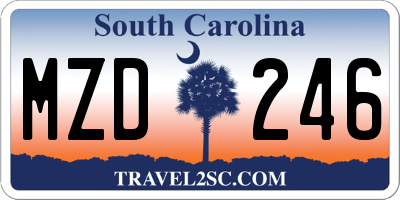 SC license plate MZD246