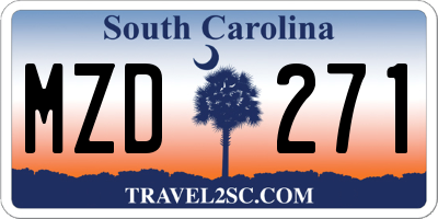 SC license plate MZD271