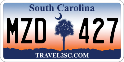 SC license plate MZD427