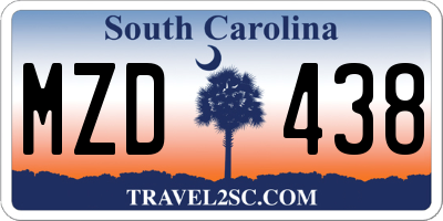 SC license plate MZD438
