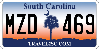 SC license plate MZD469