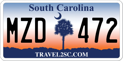 SC license plate MZD472