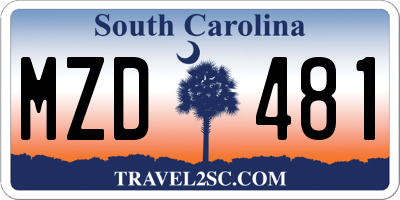 SC license plate MZD481
