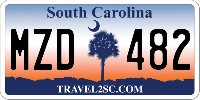 SC license plate MZD482
