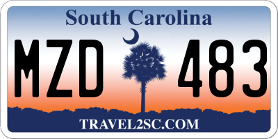 SC license plate MZD483