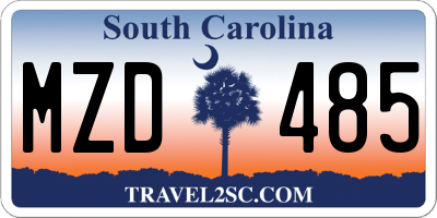 SC license plate MZD485