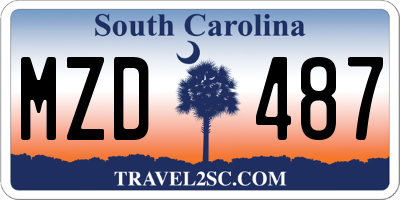 SC license plate MZD487