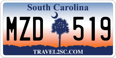 SC license plate MZD519