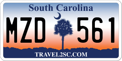 SC license plate MZD561