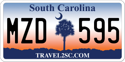 SC license plate MZD595