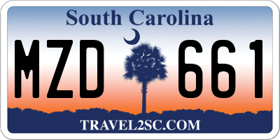 SC license plate MZD661