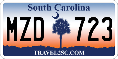 SC license plate MZD723