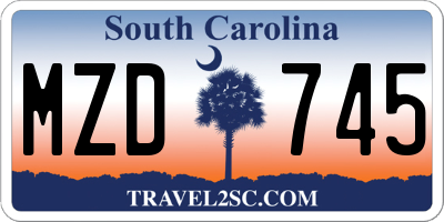 SC license plate MZD745